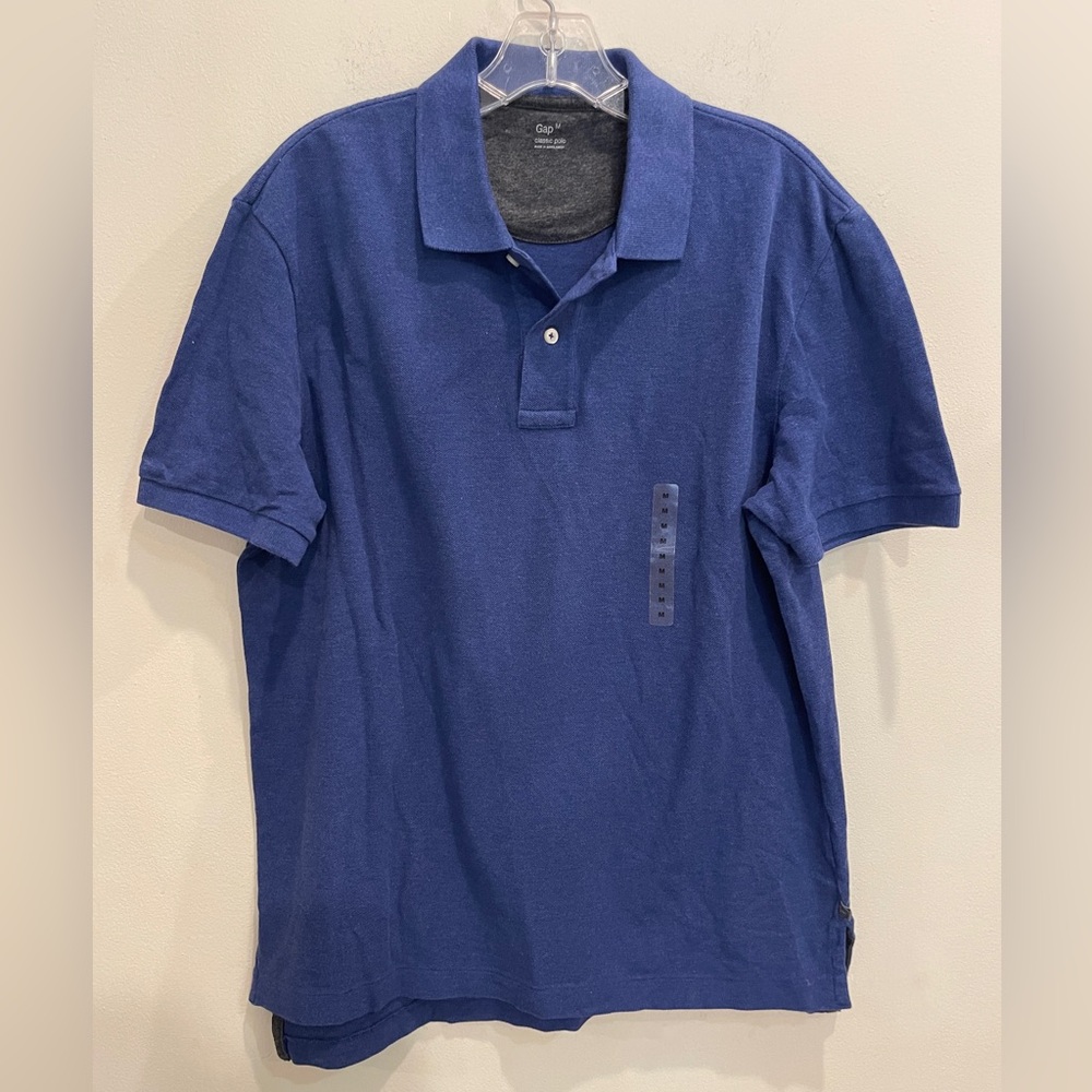 Gap Classic Polo Sh Sl Denim Blue Shirt